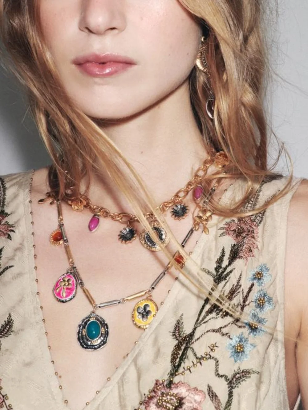 Zara Set of 3 Combined Charm Necklaces